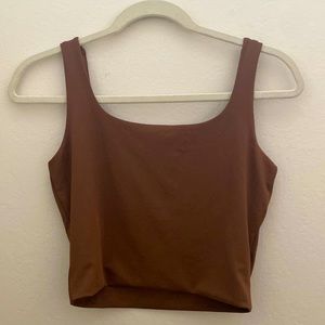 Small polyester brown tank top